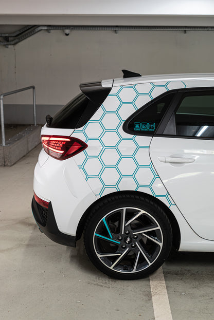 Autoaufkleber Waben-Set, matt