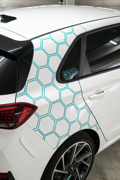 Autoaufkleber Waben-Set, matt