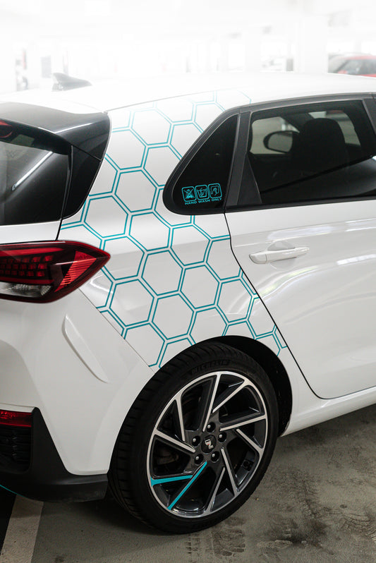 Autoaufkleber Waben-Set, matt